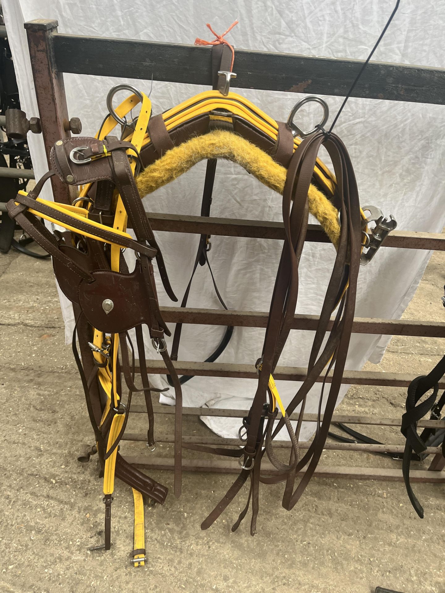 Set of trotting quick hitch harness. This lot carries VAT.