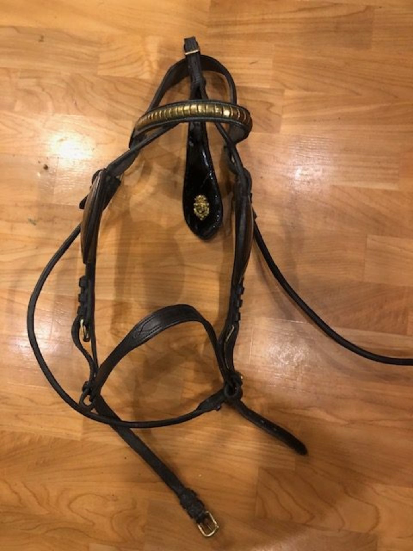 Horse size set of patent leather show harness, complete - Bild 4 aus 4