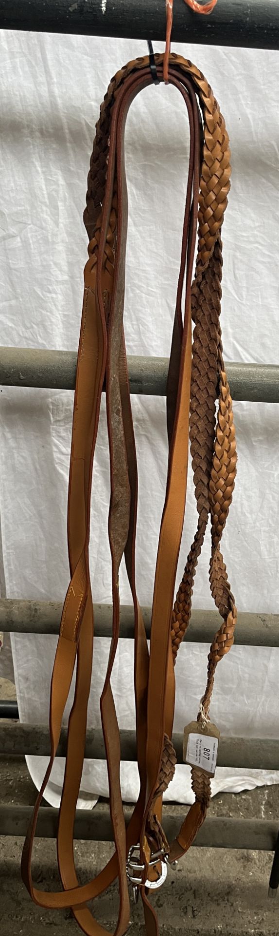 Pair of driving reins. This lot carries VAT.