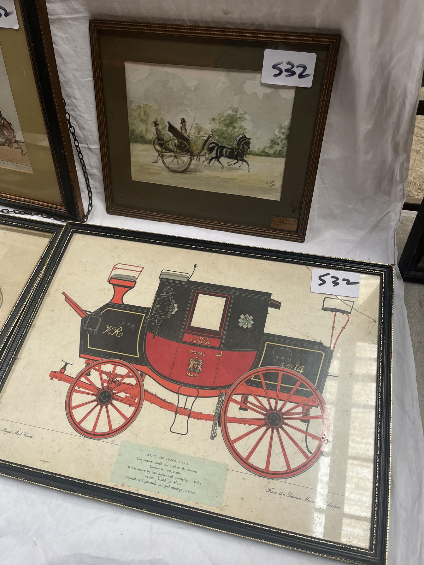 A quantity of framed and glazed carriage-related prints and paintings including - Image 11 of 22