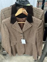 Two brown tweed Windsor riding jackets size 38" and 40"