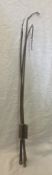 Lady's whip by Swaine & Adeney of London; Lady's whip with a silver end and another lady's whip