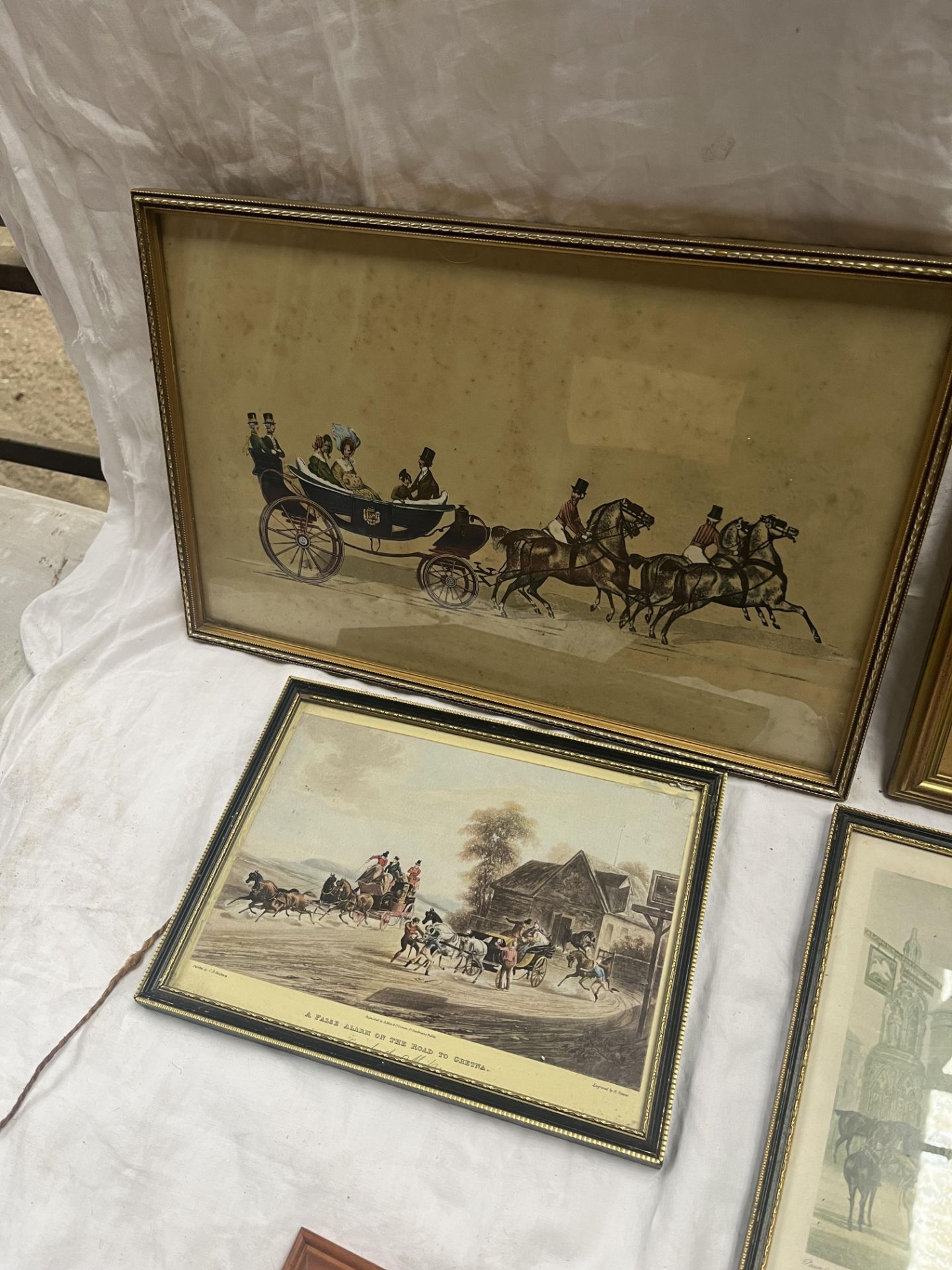 A quantity of framed and glazed carriage-related prints and paintings including - Image 2 of 22