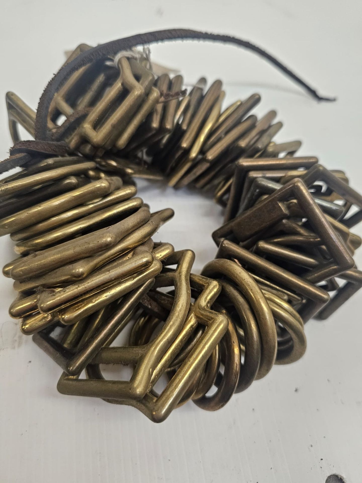 Quantity of antique brass head collar fittings. - Image 2 of 2