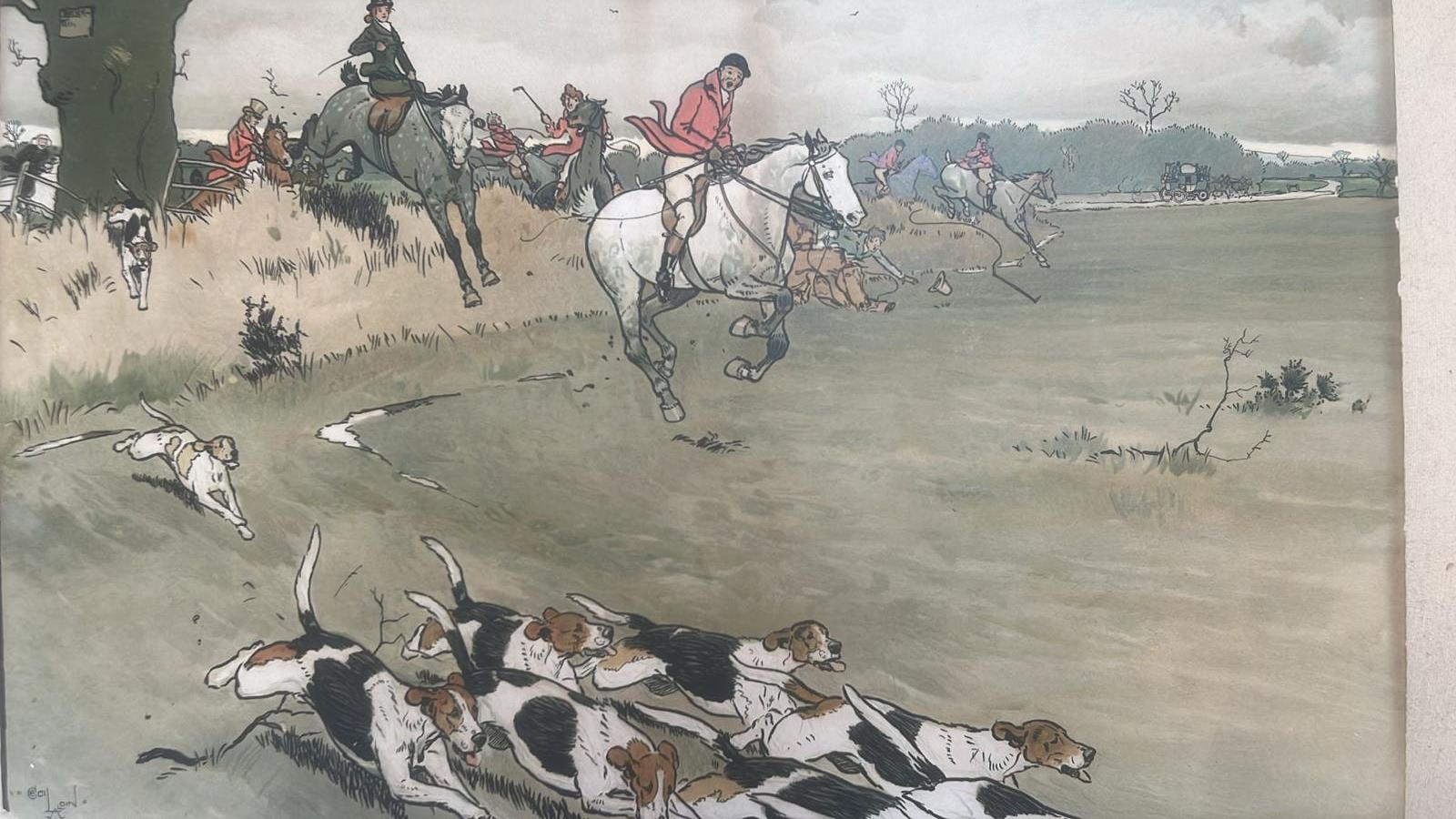 Collection of six Cecil Aldin prints, dated 1900 together with a framed and glazed print by Ludovici - Image 3 of 7
