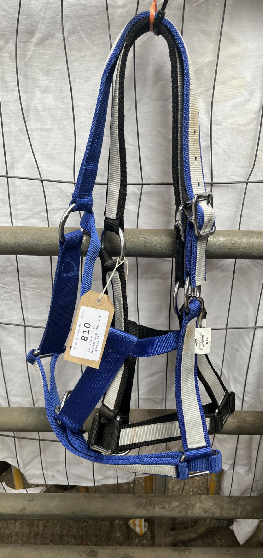 Two Shire nylon headcollars. This lot carries VAT.