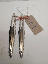 Pair of polished nickel collar plates