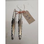 Pair of polished nickel collar plates