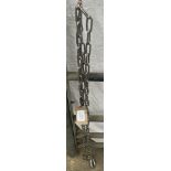 Pair of stainless steel plough chains measuring 8ft. This lot carries VAT.