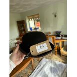 Black bowler hat size 6