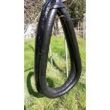 Black leather collar 23" x 9"