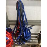 Eight biothane thin underhalters, full size. This lot carries VAT.