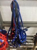 Eight biothane thin underhalters, full size. This lot carries VAT.