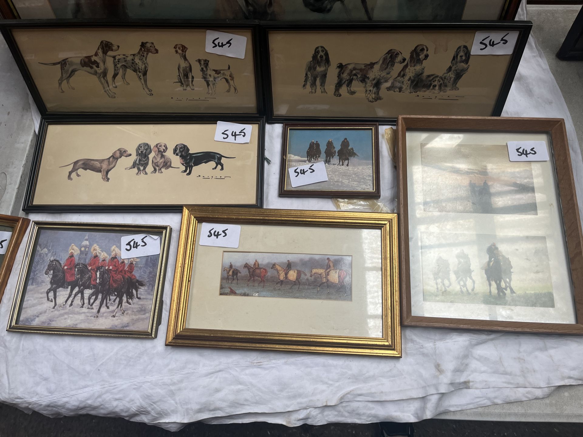 Seven framed horse related prints together with four framed prints of dogs - Image 7 of 13