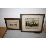 Two framed carriage photographs
