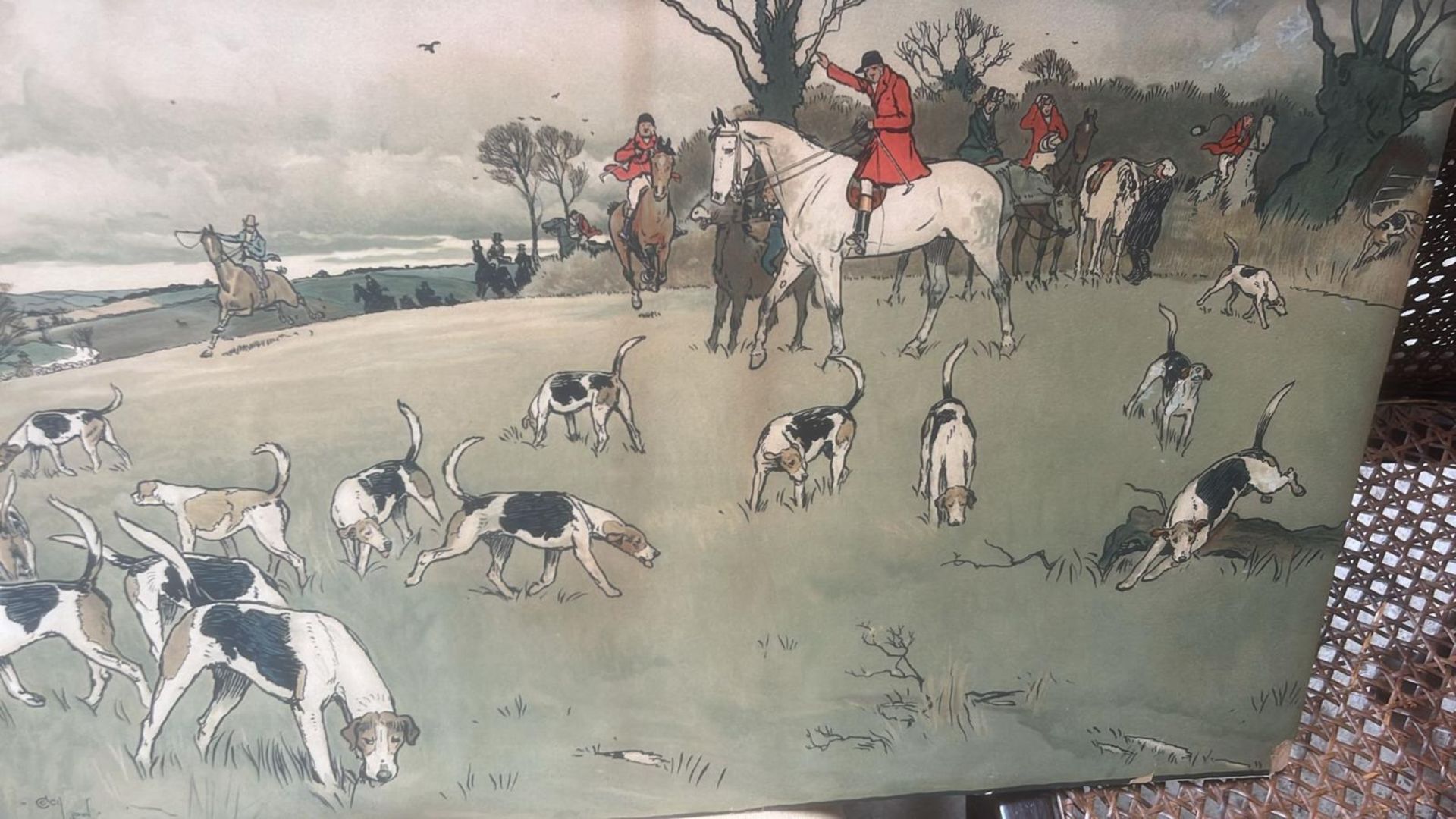 Collection of six Cecil Aldin prints, dated 1900 together with a framed and glazed print by Ludovici - Bild 4 aus 7