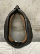 Heavy horse working black leather collar, 24" by 12" internally.