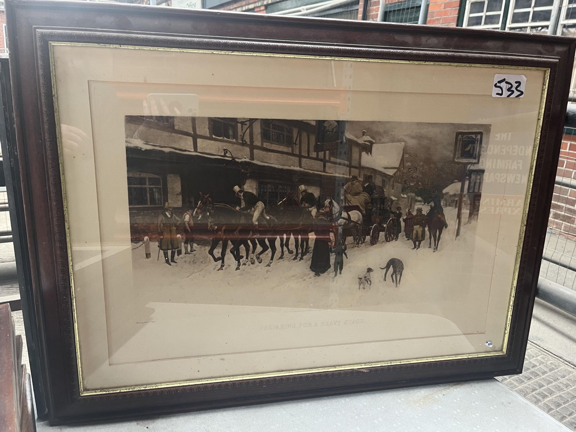 A quantity of framed and glazed carriage-related prints and paintings including - Image 2 of 15