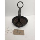 9" cast iron gypsy frying pan.