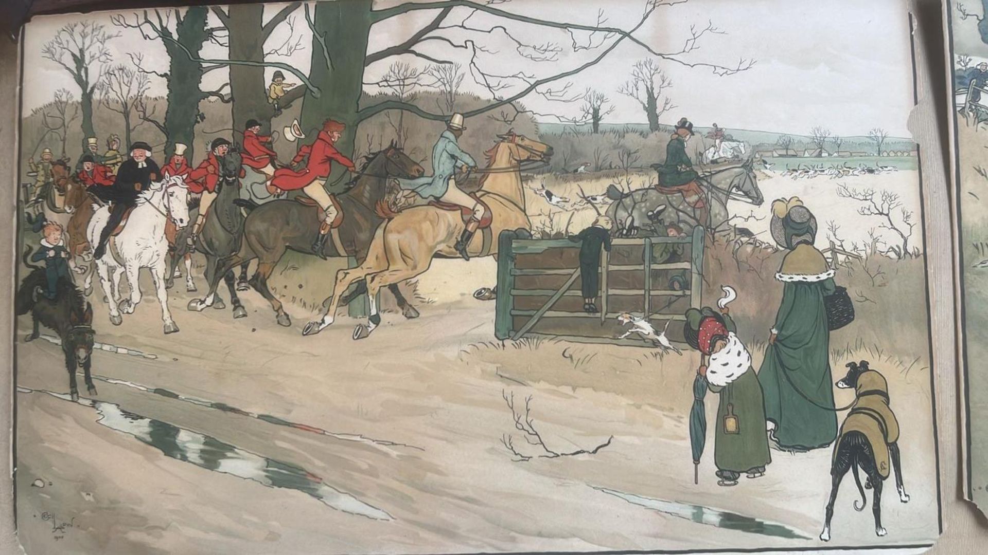 Collection of six Cecil Aldin prints, dated 1900 together with a framed and glazed print by Ludovici - Bild 7 aus 7