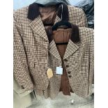 Two brown tweed Windsor riding jackets size 34" and 38"