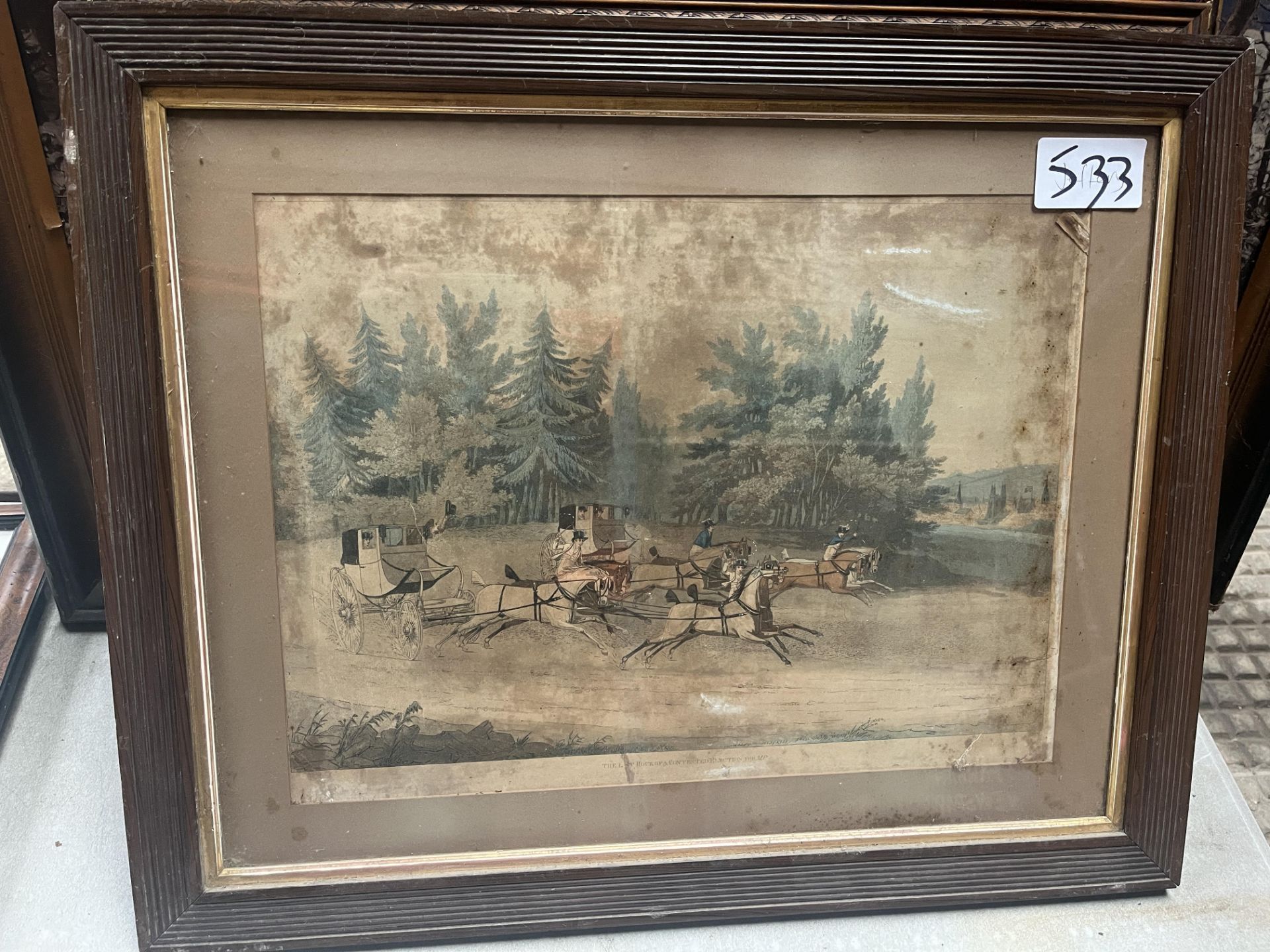 A quantity of framed and glazed carriage-related prints and paintings including - Bild 13 aus 15
