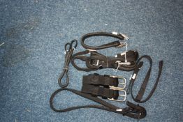 Bag of Tedex parts including tugs, crupper, breeching strap and browbands