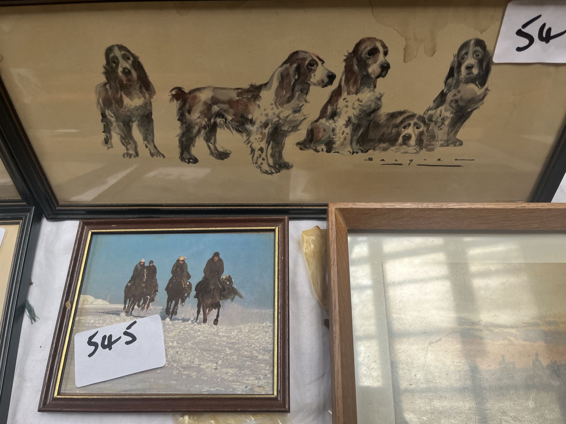 Seven framed horse related prints together with four framed prints of dogs - Image 12 of 13