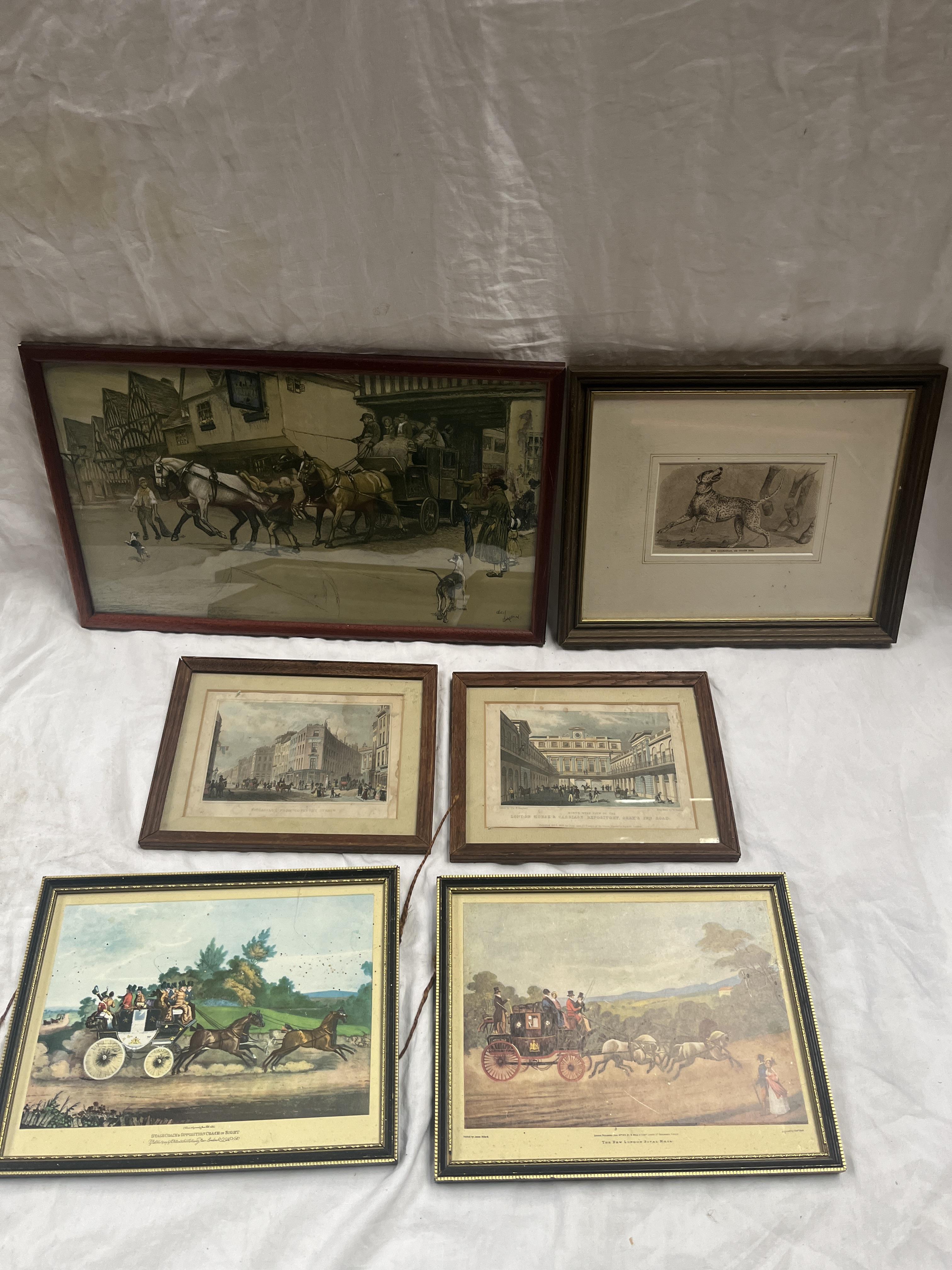 A quantity of framed and glazed carriage-related prints and paintings including - Image 17 of 22