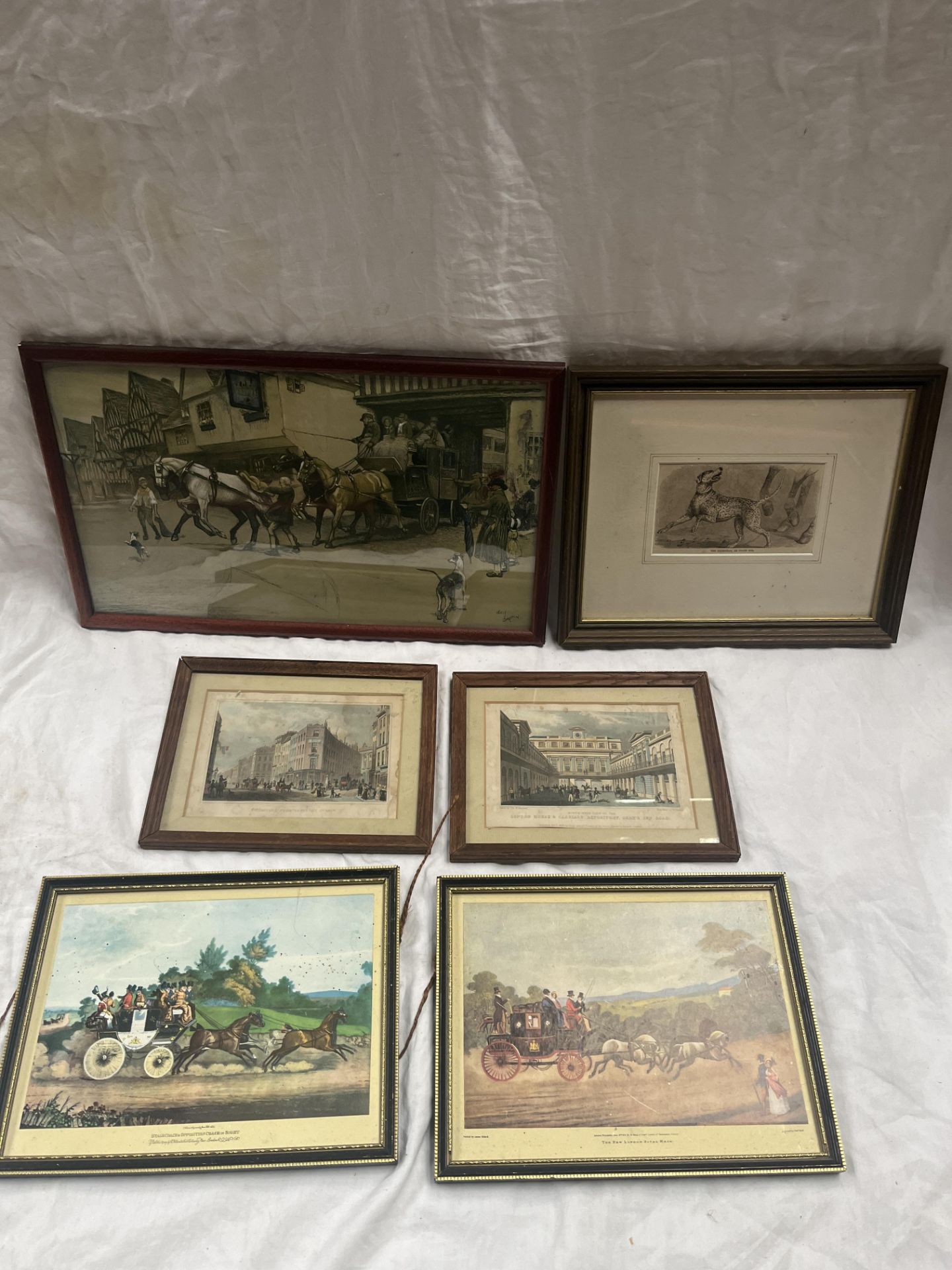 A quantity of framed and glazed carriage-related prints and paintings including - Image 17 of 22