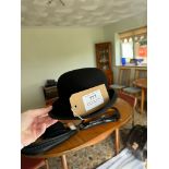 Black bowler hat by Christie size 7