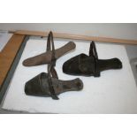 Three Victorian slipper stirrups