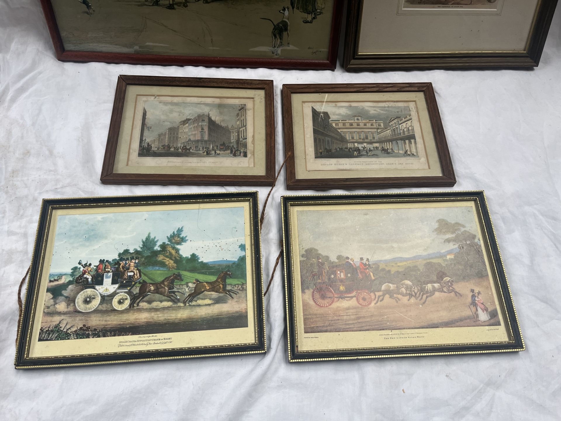 A quantity of framed and glazed carriage-related prints and paintings including - Image 20 of 22