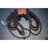 English leather pony pairs reins