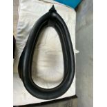 Black leather heavy horse collar 26" by 11" wide.