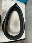 Black leather heavy horse collar 26" by 11" wide.