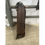 Postillion leather bound leg protector