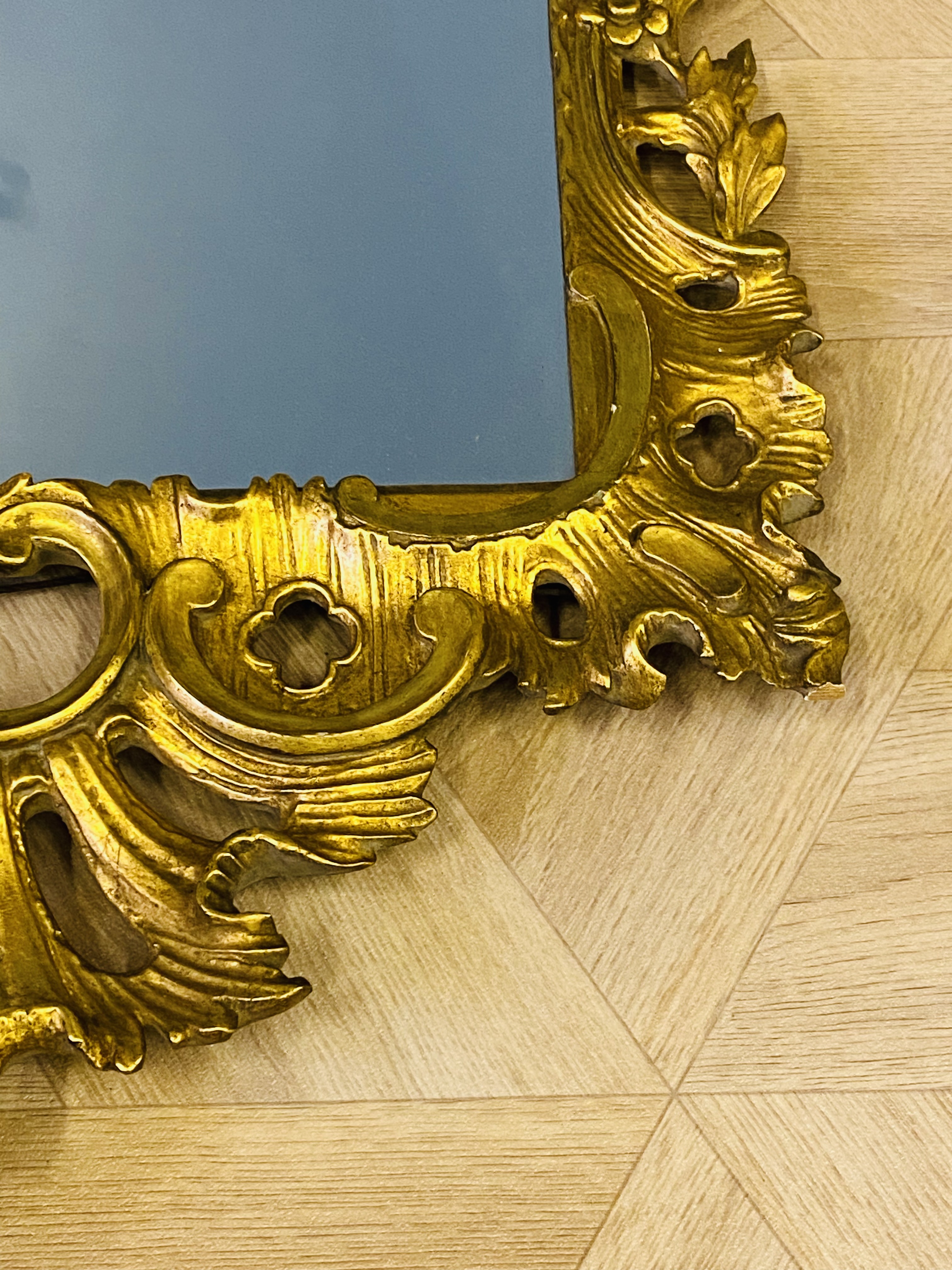 Georgian style carved giltwood mirror - Image 4 of 6