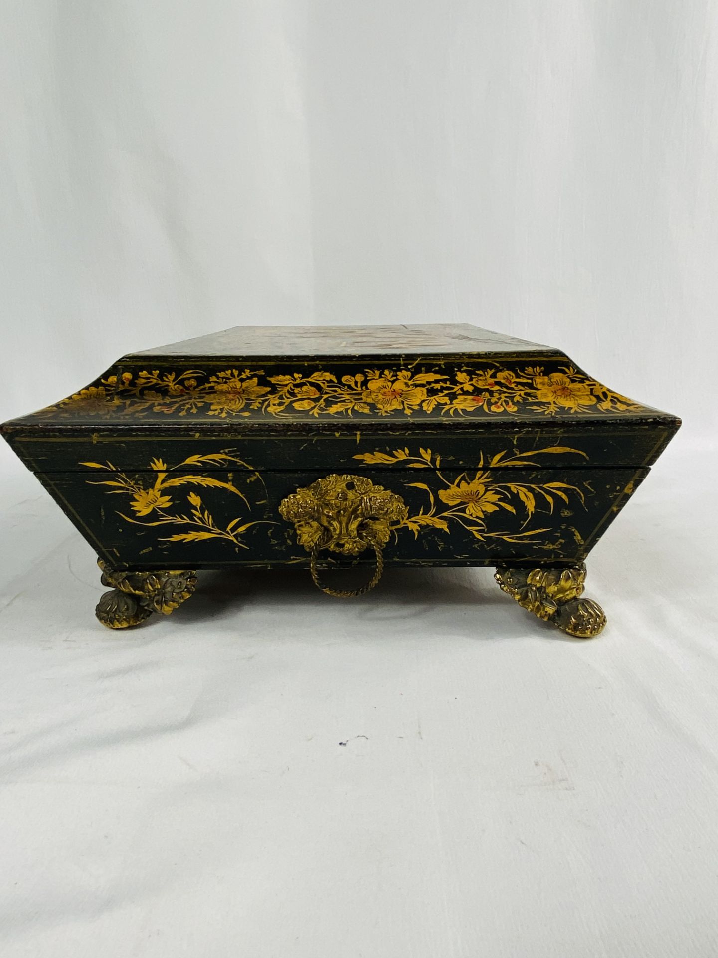 Black lacquer fitted box - Image 4 of 7