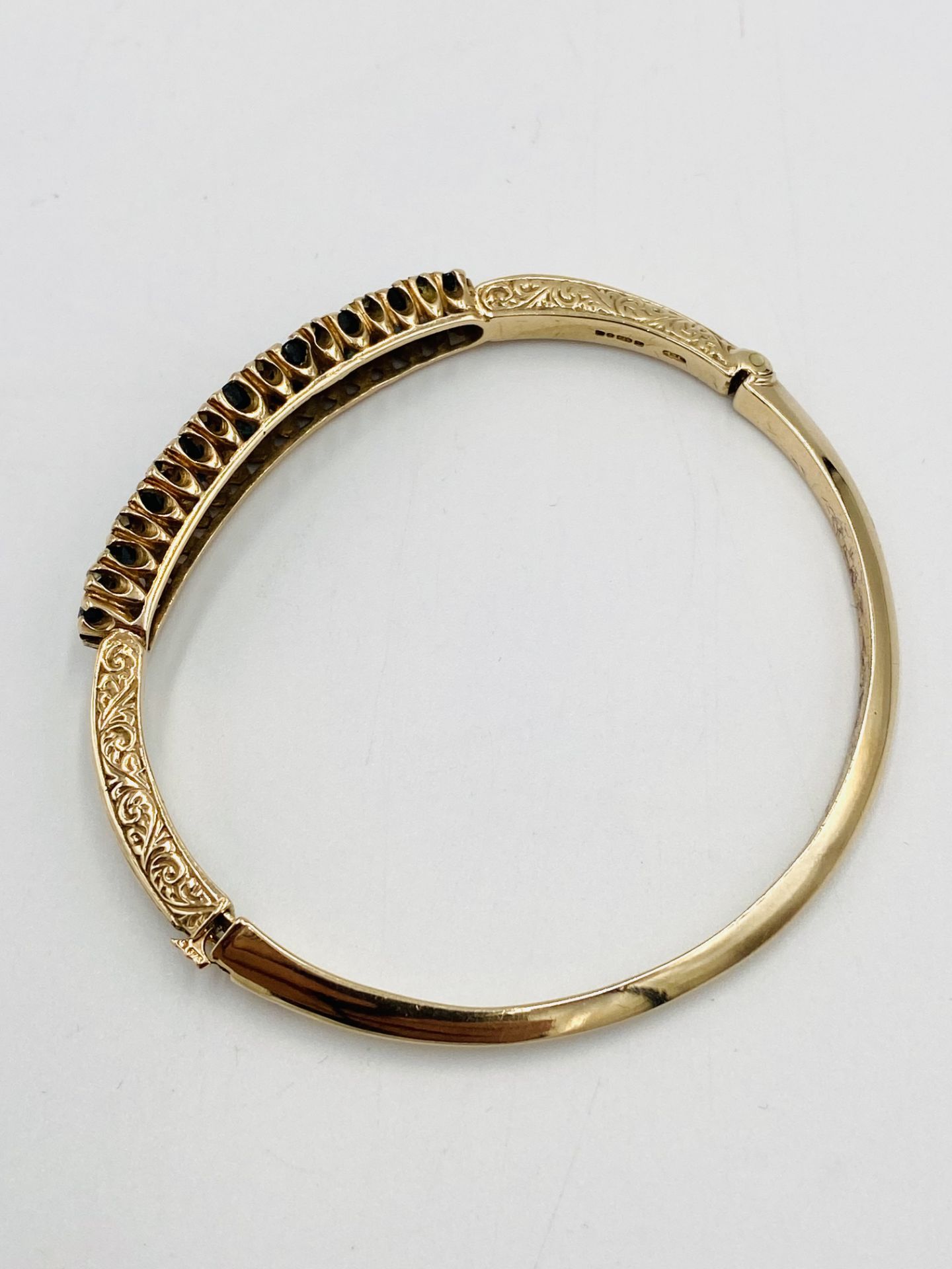 9ct gold and sapphire bracelet - Image 5 of 5