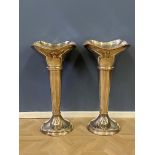 Large pair of silvered vases retailed by Thomas Goode