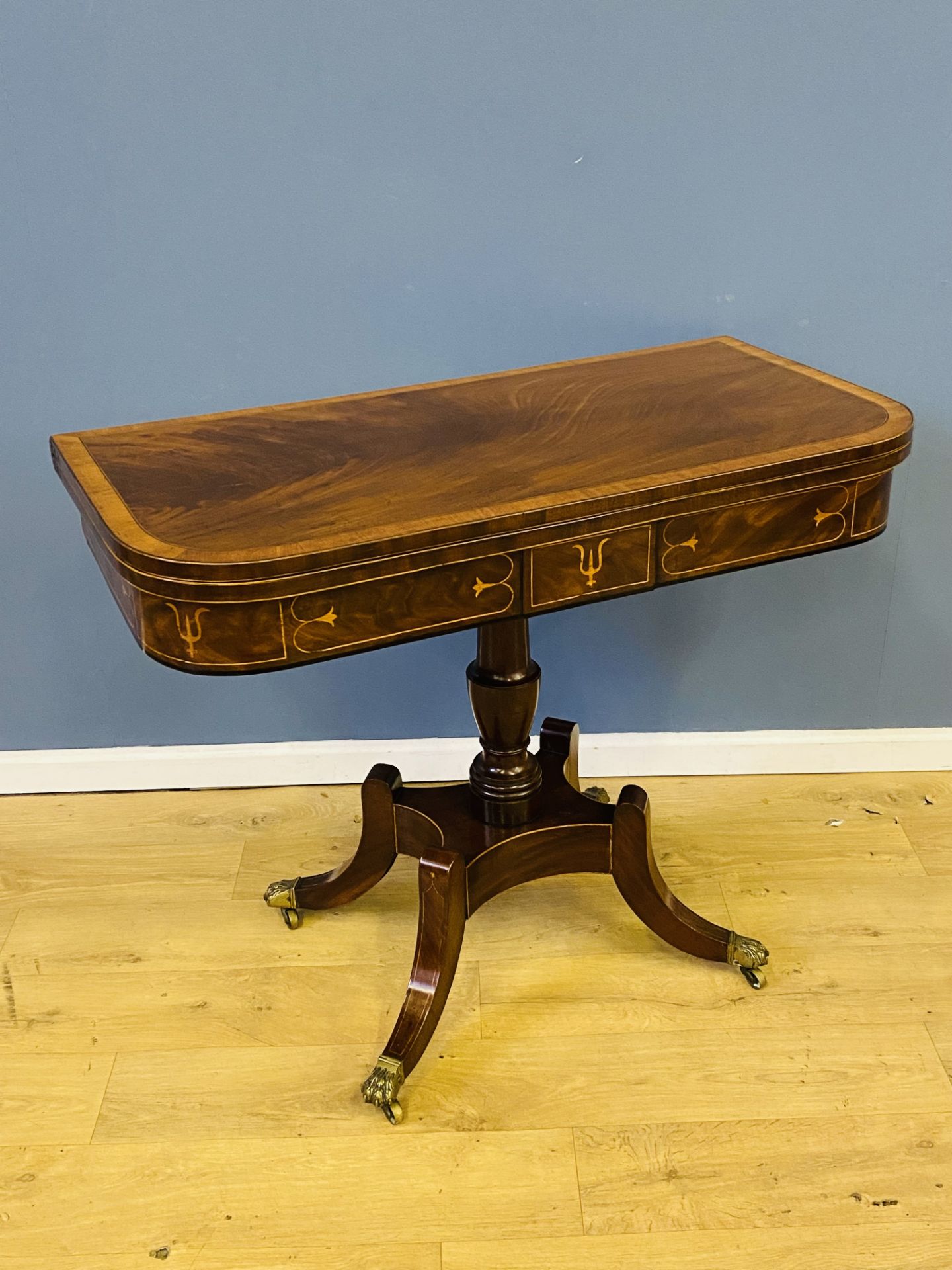 19th century mahogany card table - Image 2 of 7