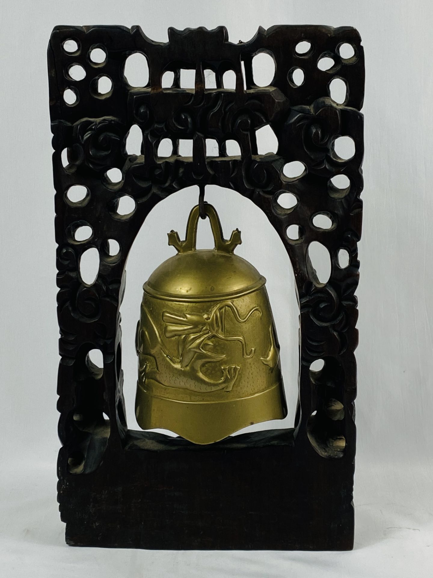 Cast brass Oriental bell - Image 2 of 5