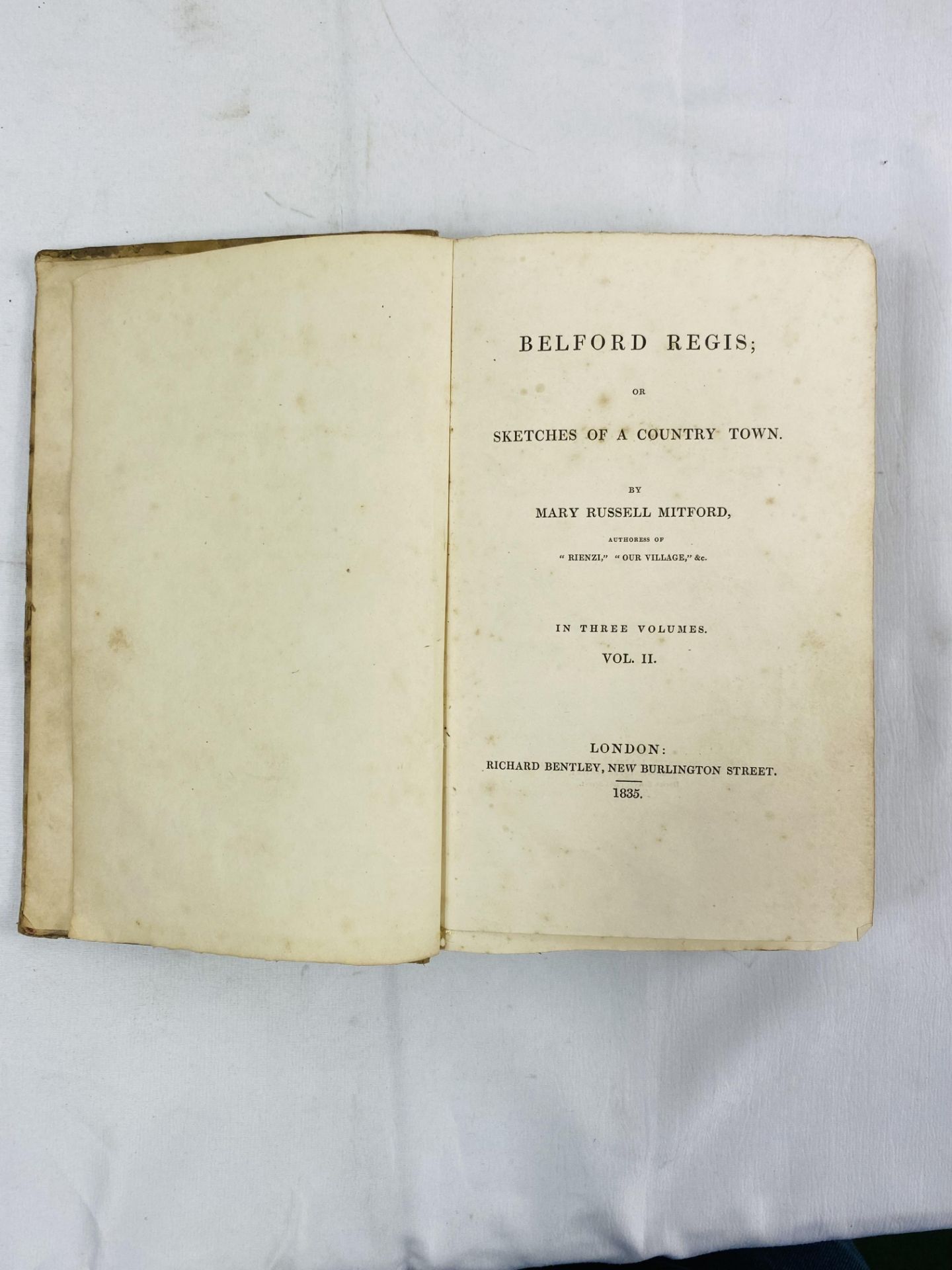 Belford Regis or Sketches of a Country Town by Mary Russell Mitford, 1835 - Image 5 of 7