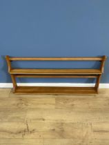 Ercol style wall hanging plate rack