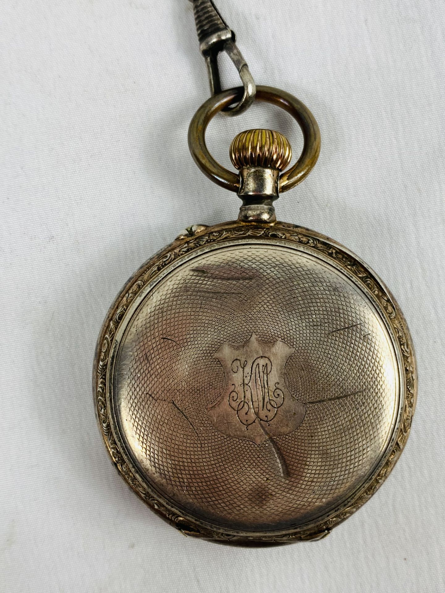 Three silver cased pocket watches, together with another - Bild 9 aus 9
