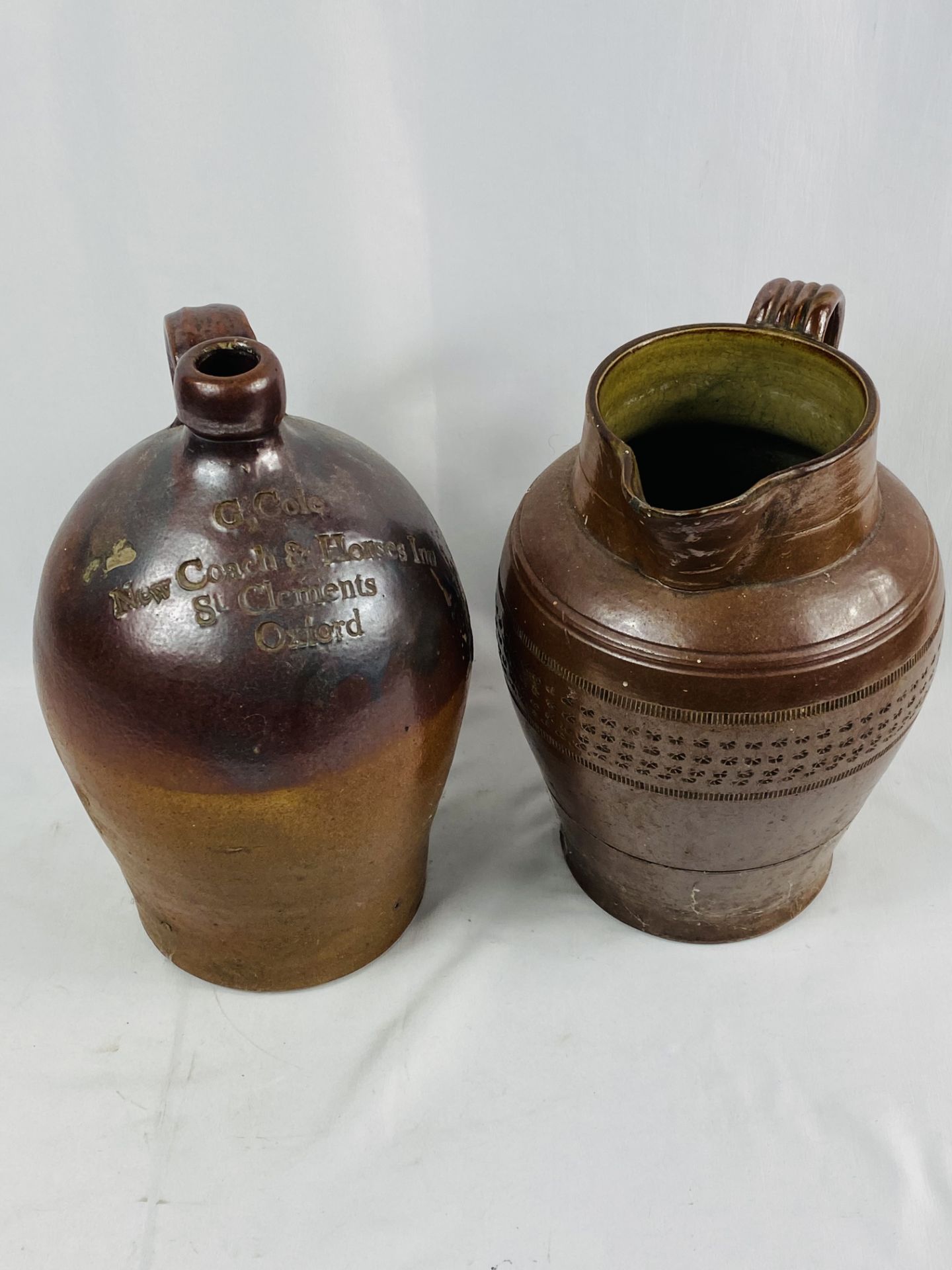 A stoneware jug and flagon - Image 4 of 6