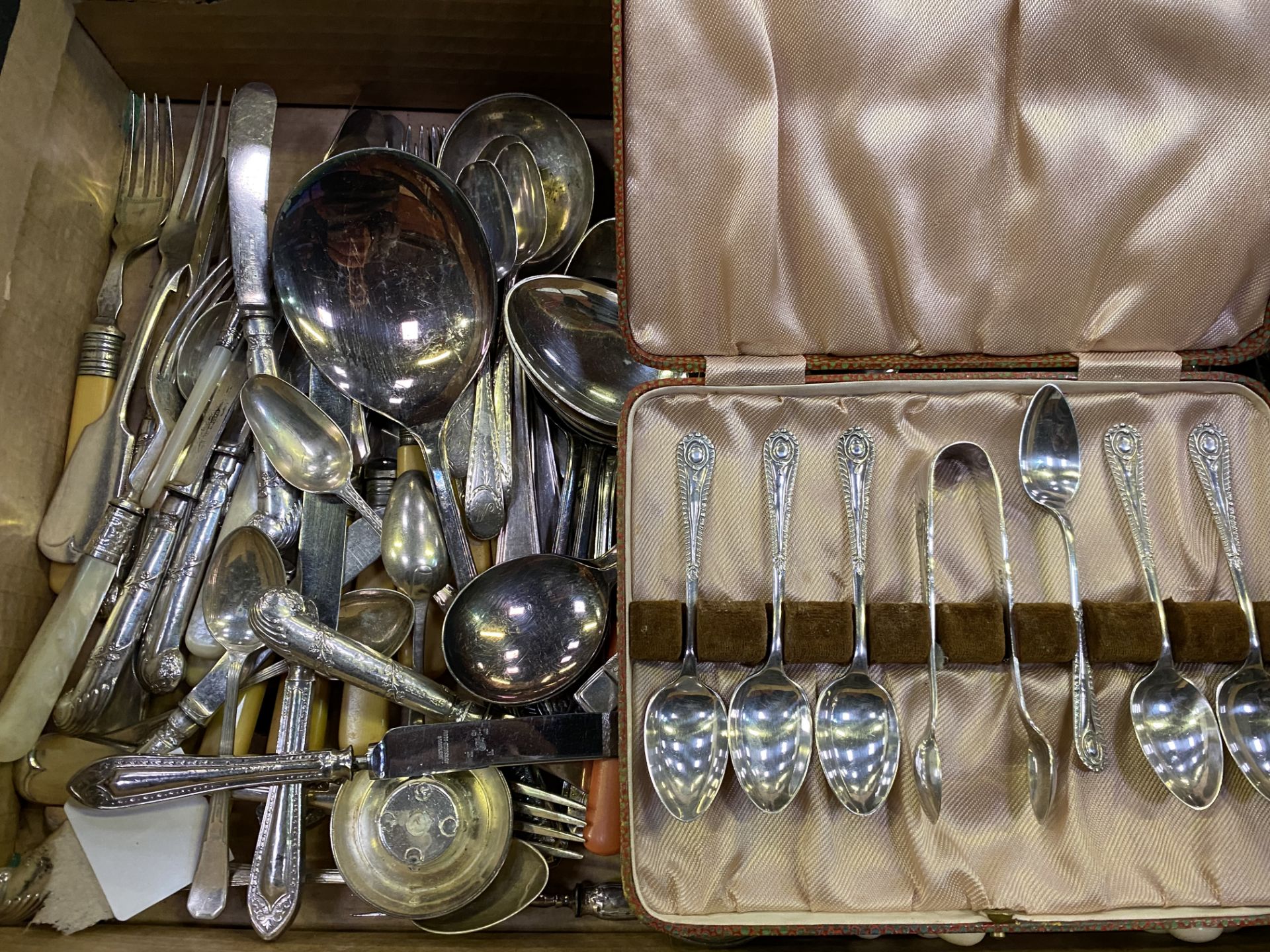 Quantity of silver plate flatware - Image 4 of 5