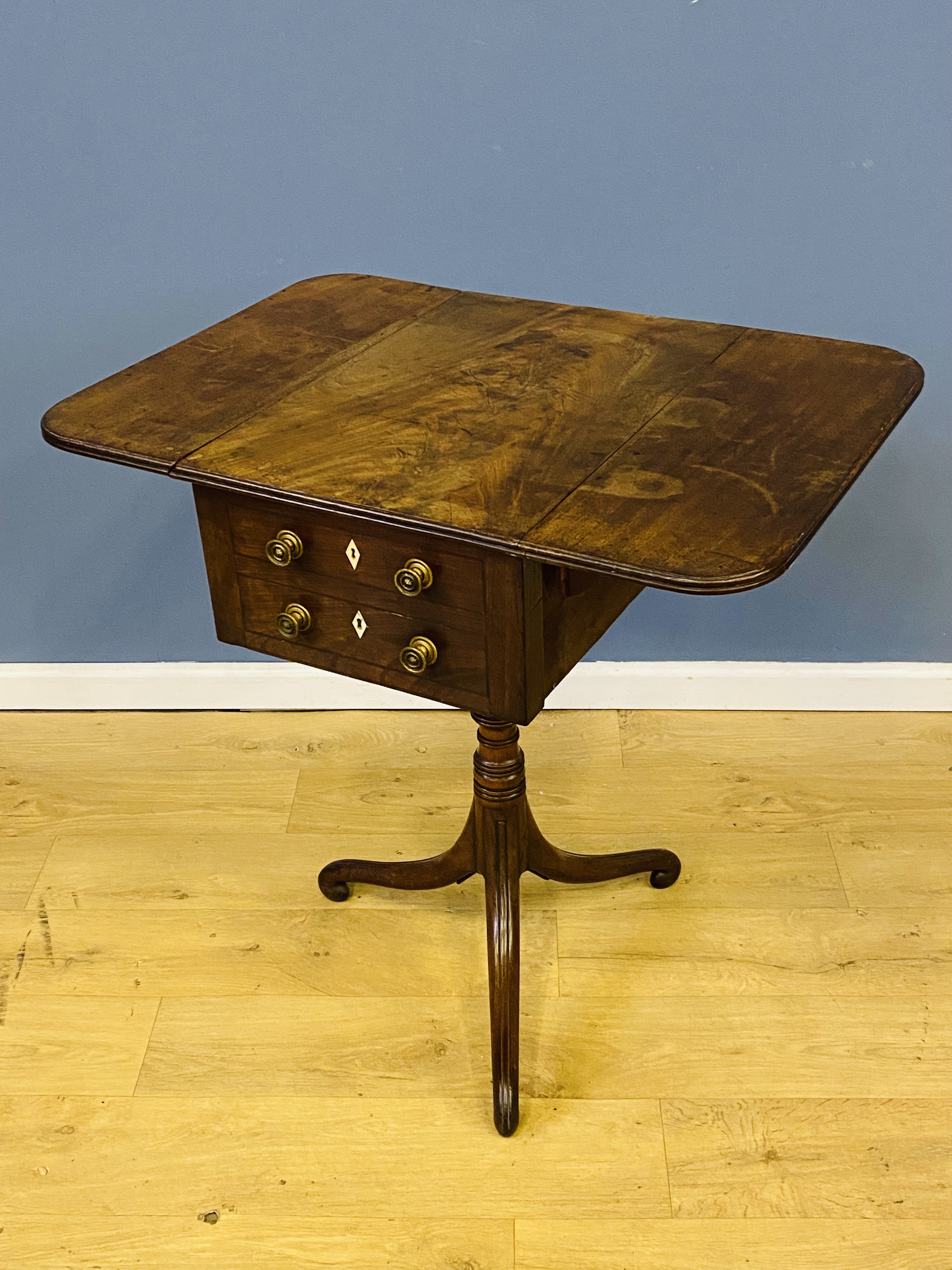 19th century mahogany work table - Image 8 of 8