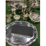 Quantity of silver plate